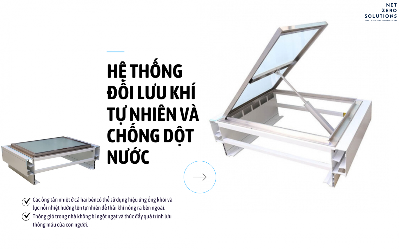 Giếng trời thông minh Mở tự động thoát khói