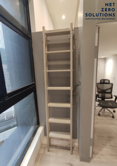 cầu thang gác lửng bằng nhôm