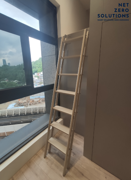 cầu thang gác lửng bằng nhôm