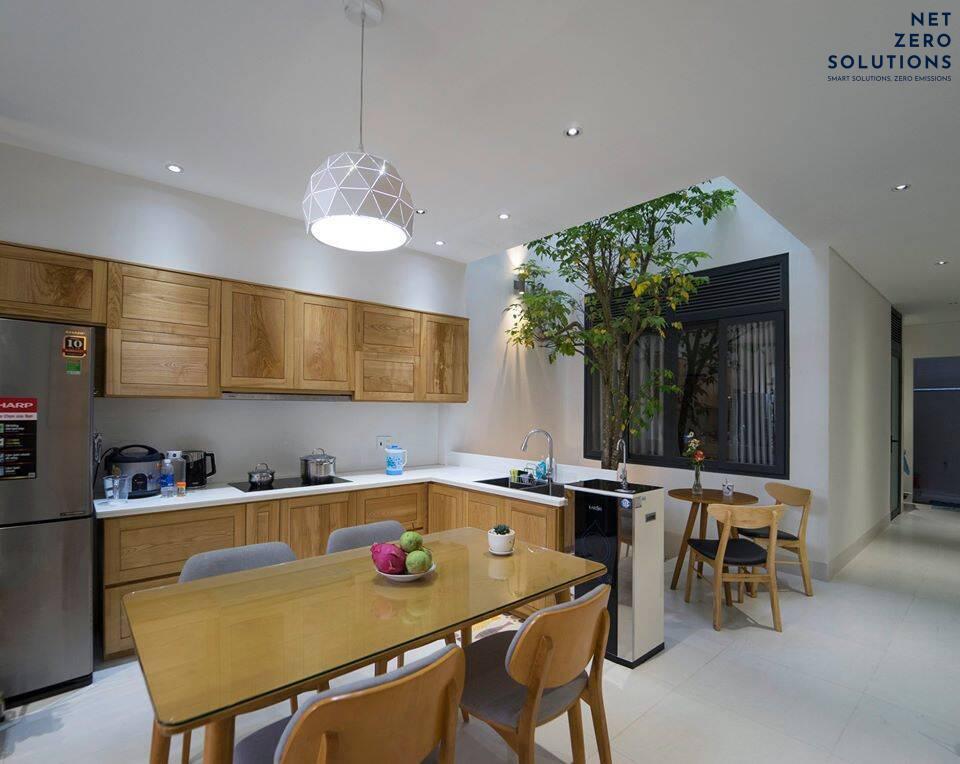 Đặt bếp dưới giếng trời