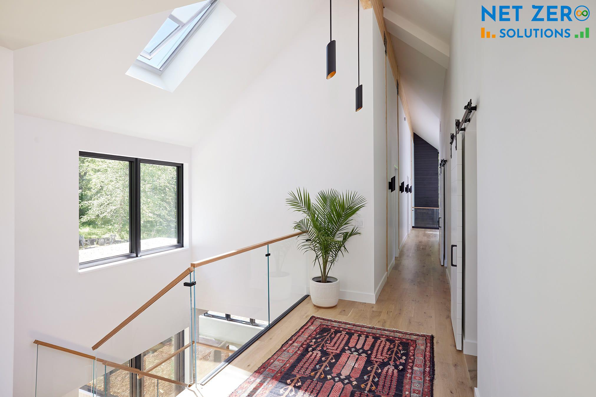 mẫu giếng trời cho biệt thự kết hợp đèn thả