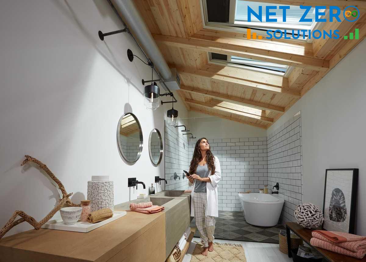 mẫu giếng trời cho biệt thự phòng tắm