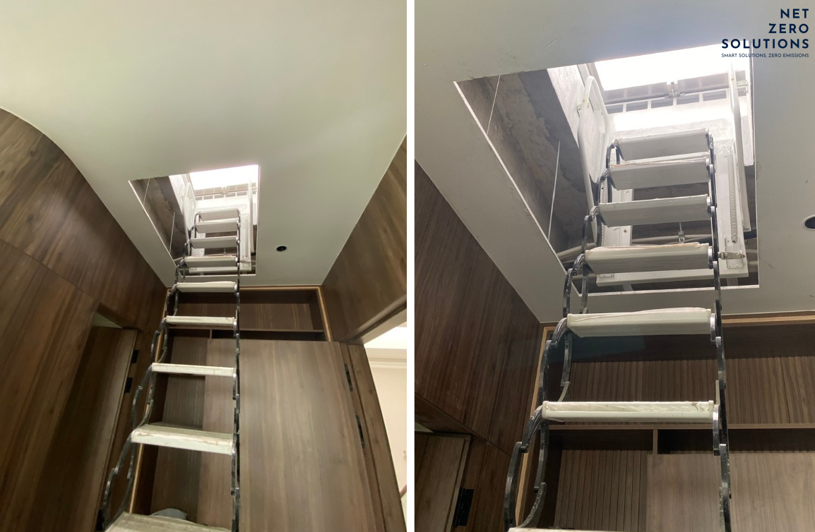 Lắp Giếng trời thông minh kết hợp nắp thăm trần cho nhà 6 tầng ở Xuân Quỳnh, Cầu Giấy