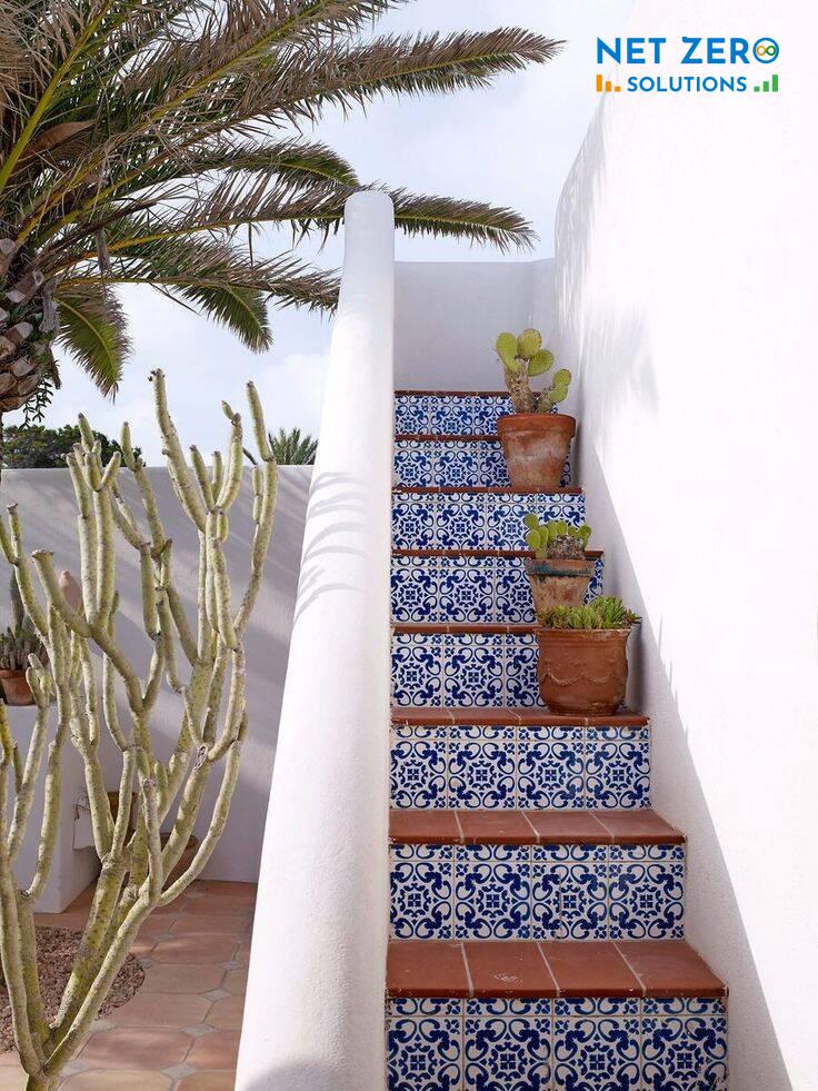 cầu thang ngoài trời lên sân thượng đẹp