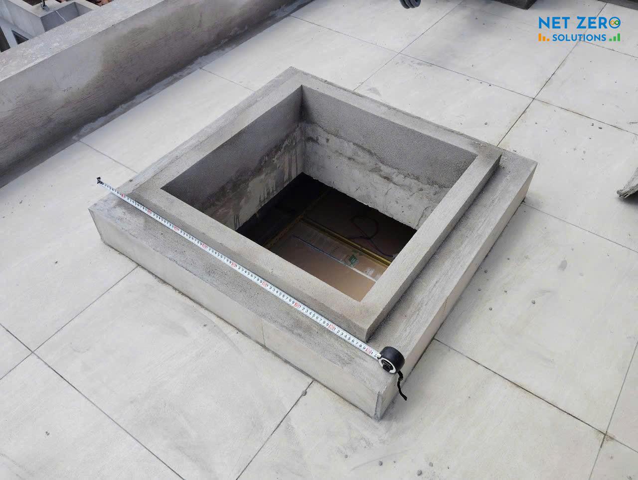 Lắp Giếng trời thông minh kết hợp Nắp thăm mái tại Thịnh Hào, Hà Nội