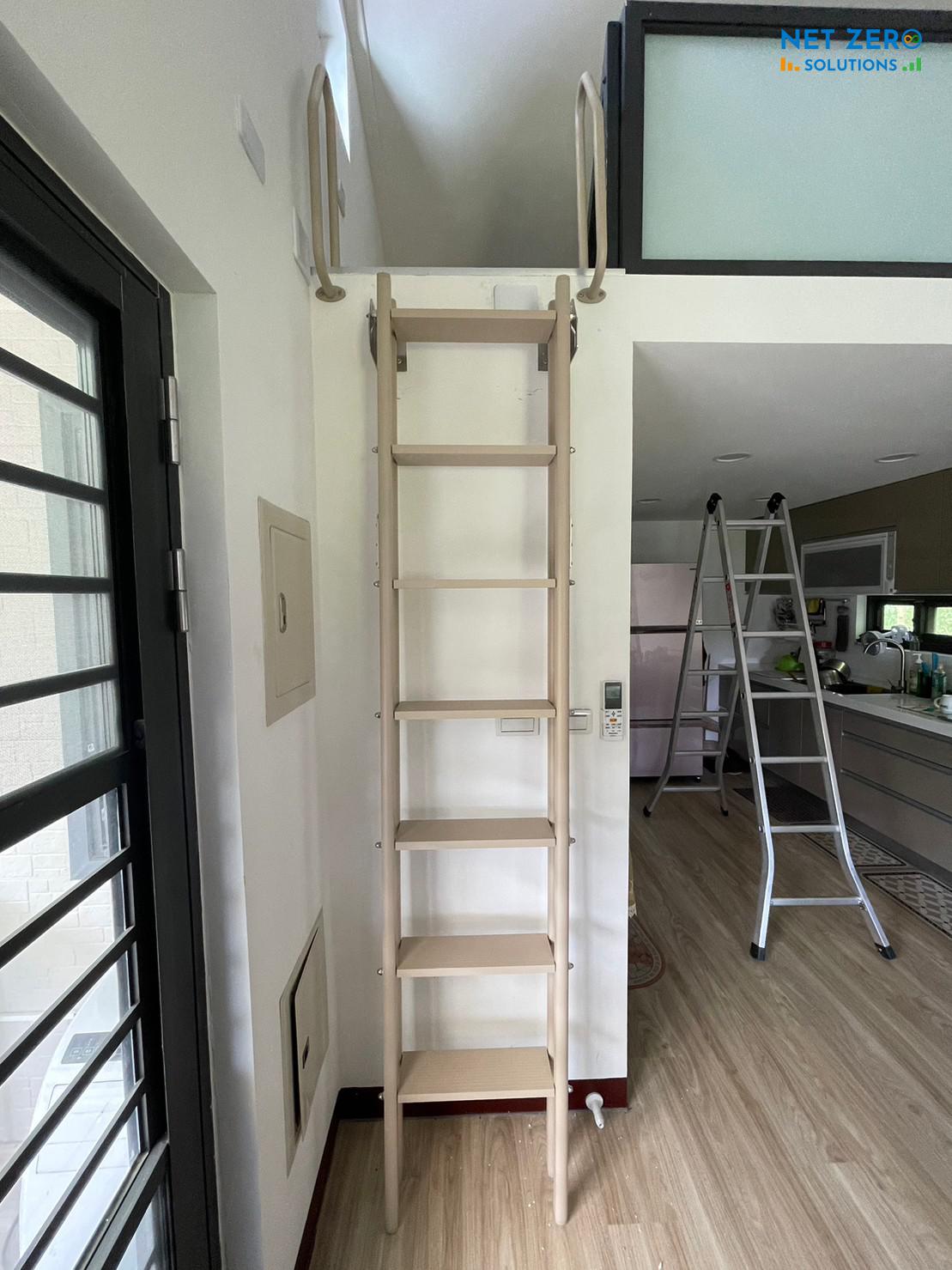 cầu thang gấp gọn giấu tường