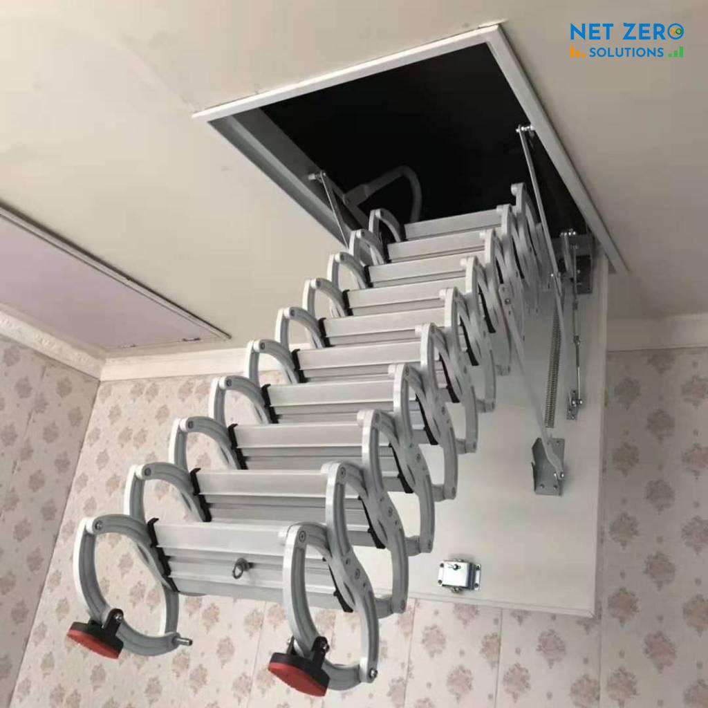 mẫu cầu thang gấp vào tường