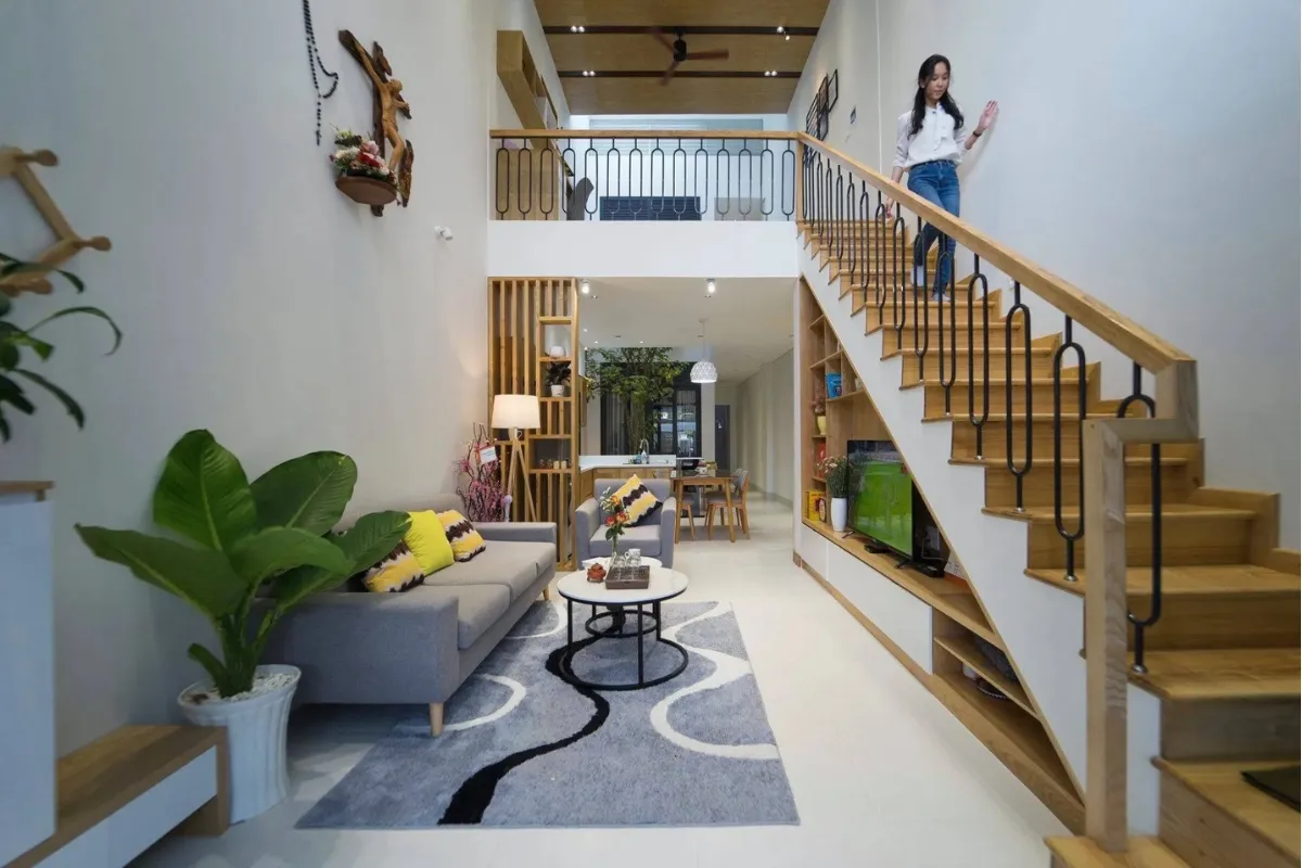 mẫu cầu thang tiết kiệm diện tích