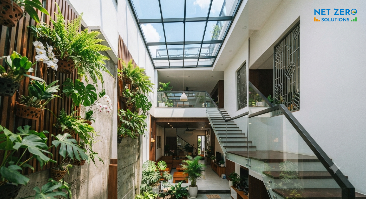 giếng trời nhà ống 4m
