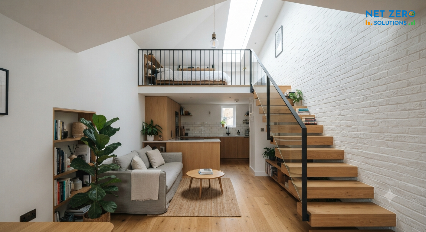 thiết kế nhà 30m2 có giếng trời
