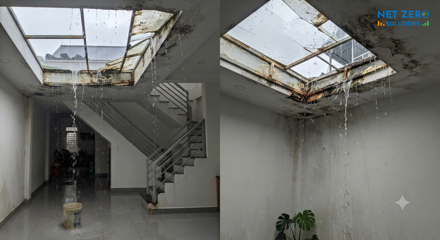 Giếng trời bị dột nước